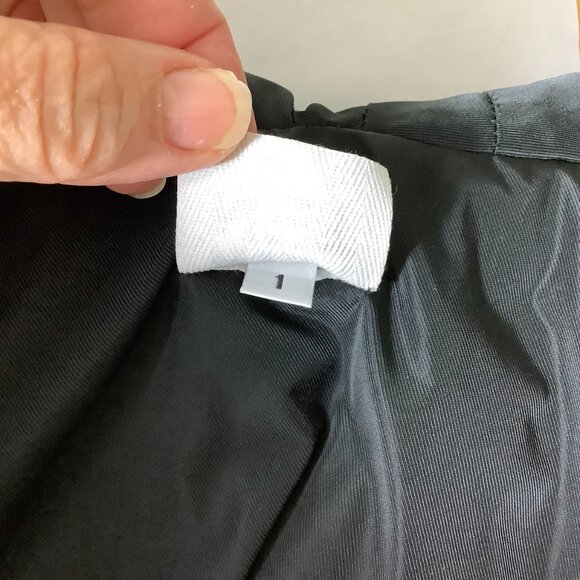 Planet by Lauren G Black Quilted Nylon Open Front Puffer Jacket S/M 1 - Picture 7 of 8